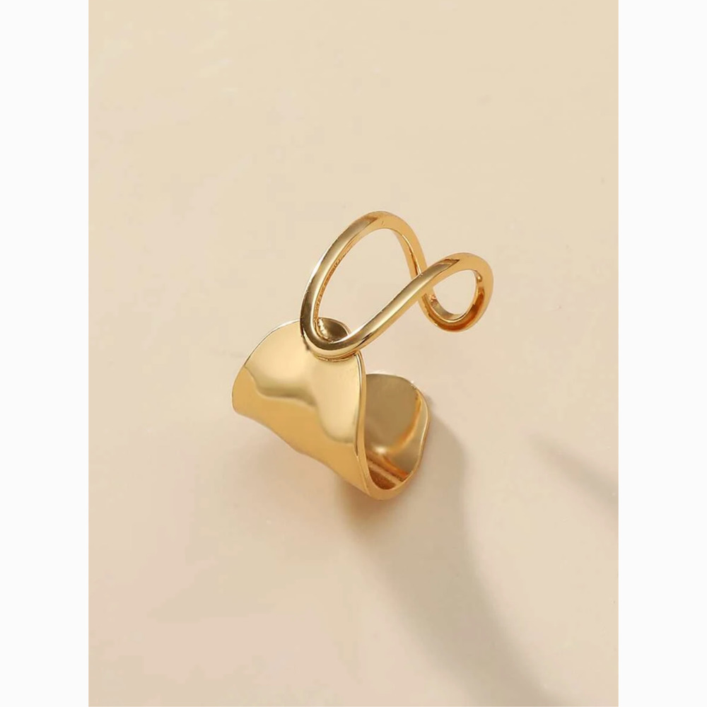 3/$30 Gold Geometric Cocktail Statement Ring